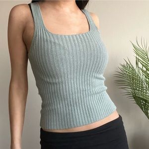 Brandy Melville Mint Ribbed Tank